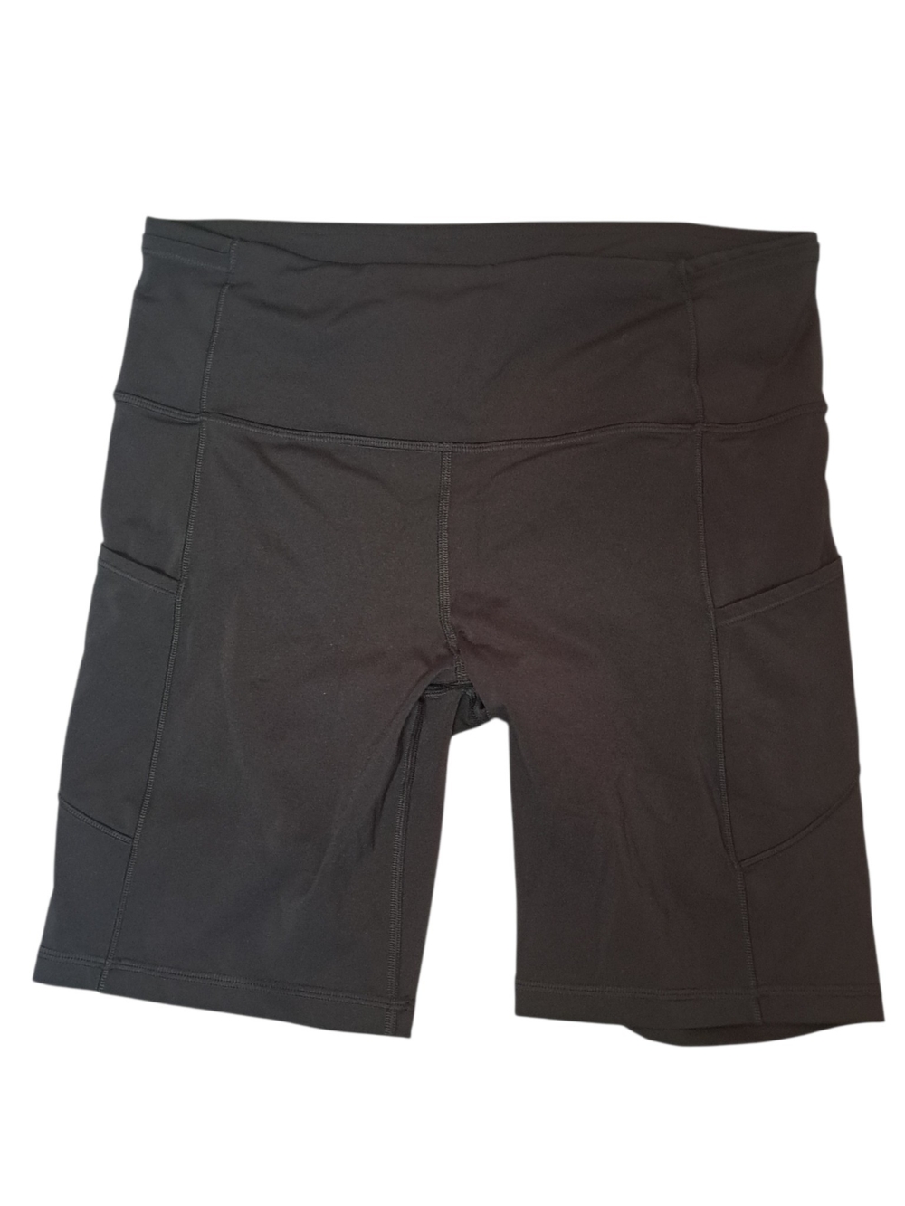 Lululemon Women’s Black High Rise Biker Shorts Side Pockets Est Size 8